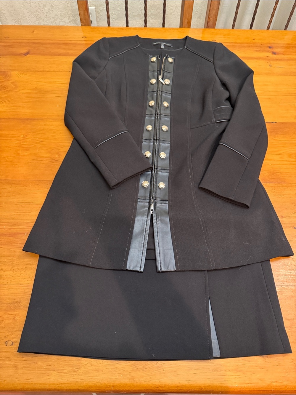White House Black Market military topper jacket and skirt set. - Picture 5 of 16